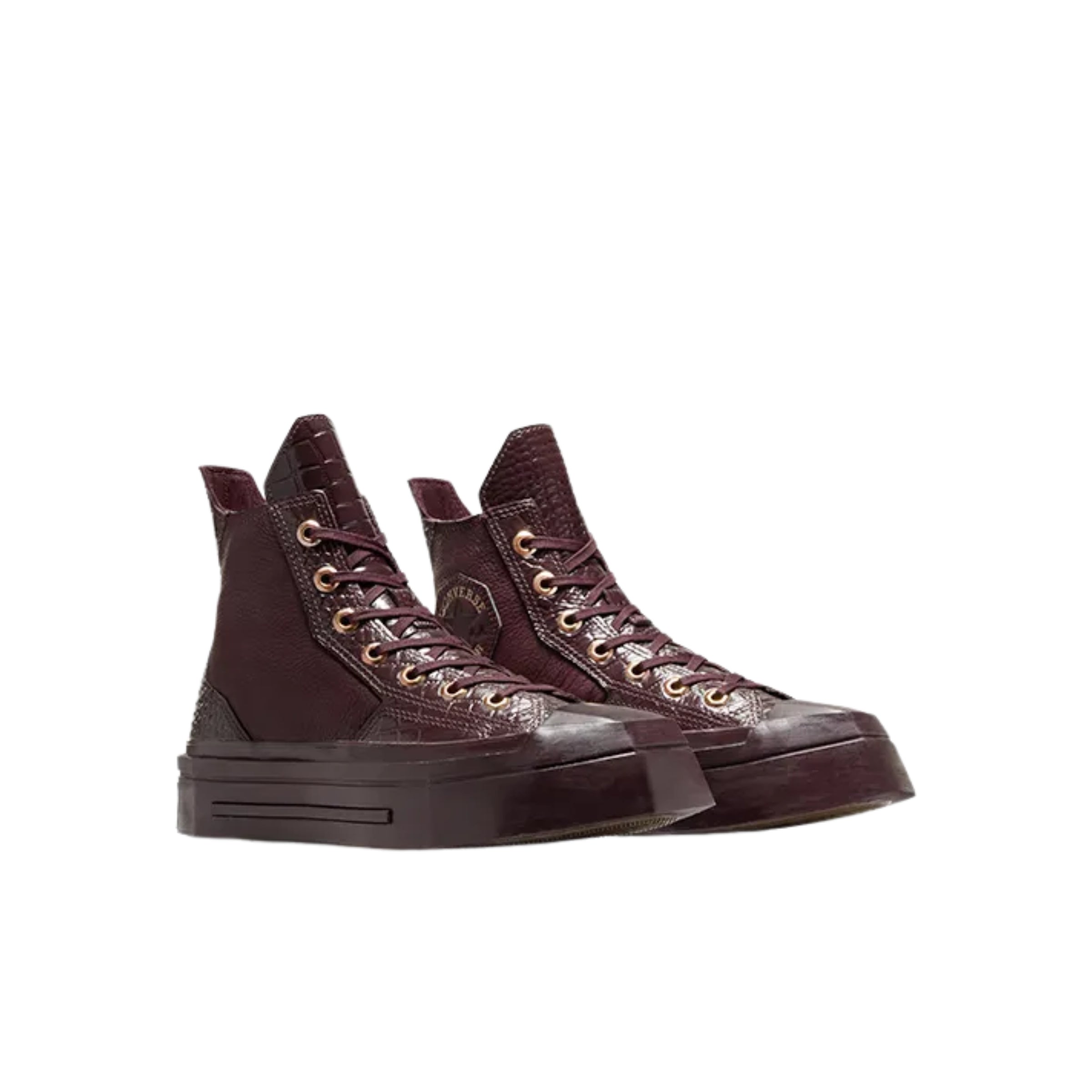 Converse Ladies Sneaker De Luxe Squared Hi Bloodstone-Gold